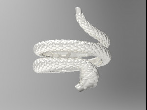sterling silver snake designer ring jewelry Modèles 3D en vedette
