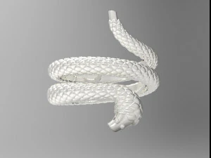 sterling silver snake designer ring jewelry 3D Print Model