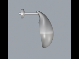 sterling silver tear drop stud earrings 3D 打印模型