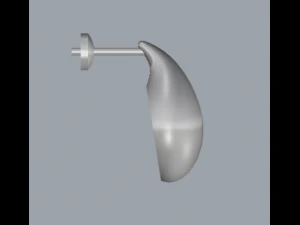 sterling silver tear drop stud earrings 3D Print Model