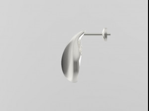 sterling silver tear drop stud earrings 3D 打印模型