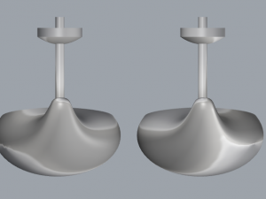 sterling silver tear drop stud earrings 3D 打印模型
