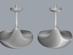 sterling silver tear drop stud earrings 3D Print Model