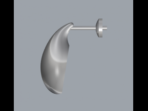 sterling silver tear drop stud earrings 3D 打印模型