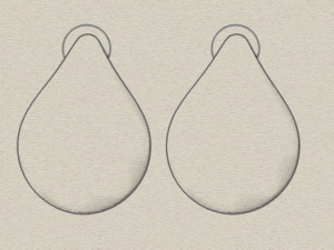 sterling silver tear drop stud earrings 3D 打印模型