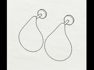 sterling silver tear drop stud earrings 3D 打印模型