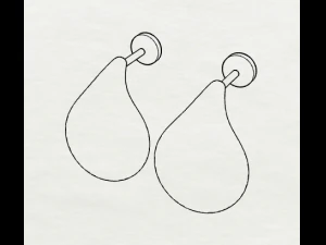 sterling silver tear drop stud earrings 3D Print Model