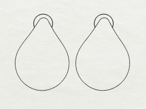 sterling silver tear drop stud earrings 3D 打印模型
