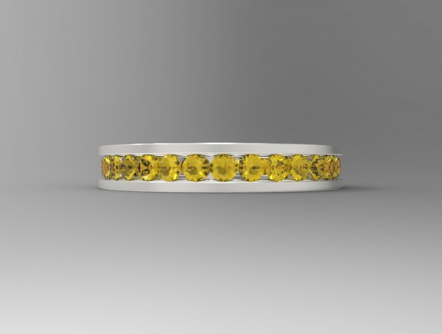 925 sterling silver channel setting ring 3D 打印模型 .c4d .max .obj .3ds .fbx .stl .blend 