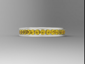 925 sterling silver channel setting ring 3D Print Model