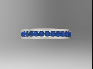 925 sterling silver channel setting ring 3D 打印模型