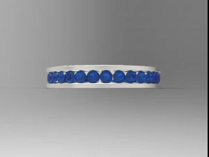 925 sterling silver channel setting ring 3D Print Model