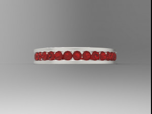 925 sterling silver channel setting ring 3D 打印模型