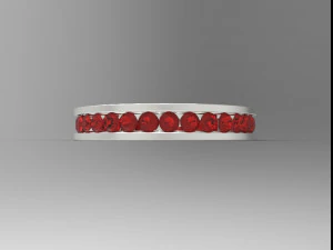 925 sterling silver channel setting ring 3D Print Model