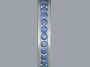 925 sterling silver channel setting ring 3D 打印模型