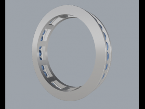 925 sterling silver channel setting ring 3D 打印模型