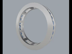 925 sterling silver channel setting ring 3D Print Model