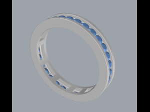 925 sterling silver channel setting ring 3D 打印模型