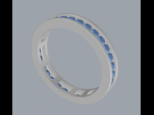 925 sterling silver channel setting ring 3D Print Model
