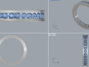 925 sterling silver channel setting ring 3D 打印模型