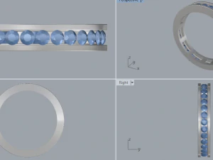 925 sterling silver channel setting ring 3D Print Model