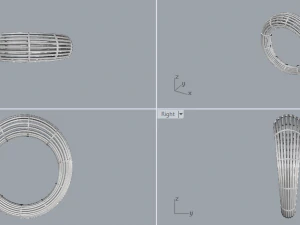 925 sterling silver plain wire silver ring 3D Print Model