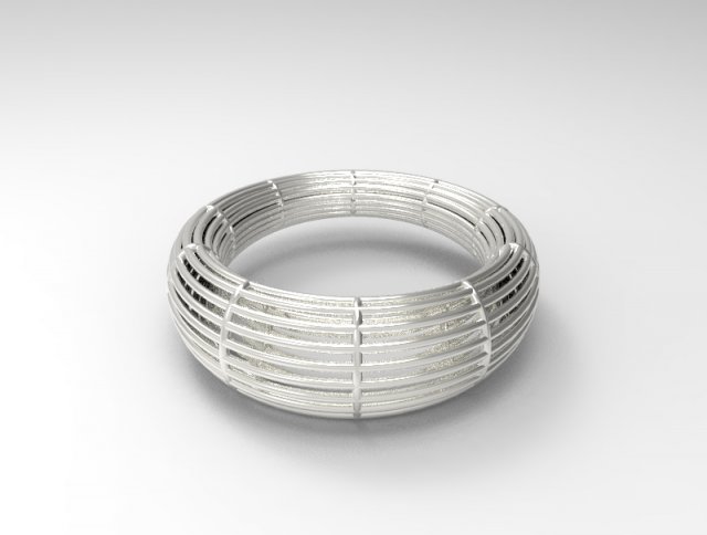 925 sterling silver plain wire silver ring 3D 打印模型 .c4d .max .obj .3ds .fbx .stl .blend 