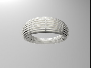 925 sterling silver plain wire silver ring 3D 打印模型
