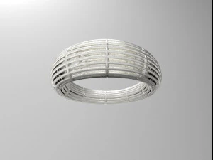 925 sterling silver plain wire silver ring 3D Print Model