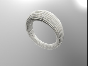 925 sterling silver plain wire silver ring 3D 打印模型