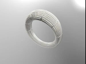 925 sterling silver plain wire silver ring 3D Print Model