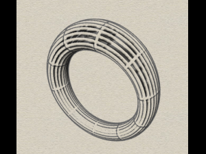 925 sterling silver plain wire silver ring 3D 打印模型