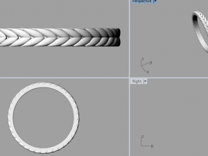 925 sterling silver leaf ring 3D 打印模型