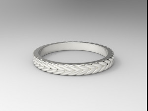 925 sterling silver leaf ring 3D Принт Модель
