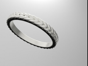 925 sterling silver leaf ring 3D Принт Модель