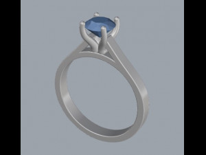 sterling silver solitaire ring jewelry 3Dプリントモデル