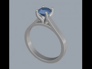 sterling silver solitaire ring jewelry 3D Print Model