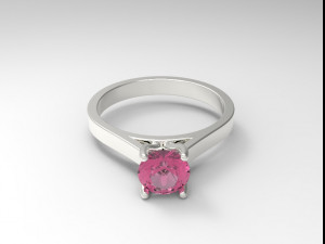 sterling silver solitaire ring jewelry 3Dプリントモデル