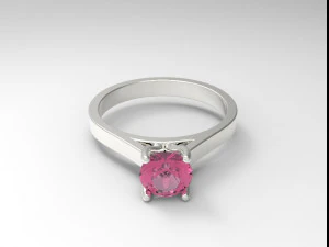 sterling silver solitaire ring jewelry 3D Print Model