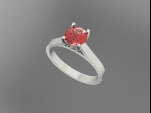 sterling silver solitaire ring jewelry 3Dプリントモデル