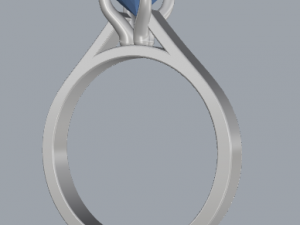 sterling silver solitaire ring jewelry 3Dプリントモデル