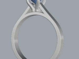 sterling silver solitaire ring jewelry 3D Print Model