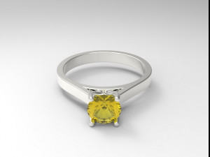 sterling silver solitaire ring jewelry 3Dプリントモデル