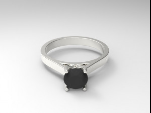 sterling silver solitaire ring jewelry 3Dプリントモデル