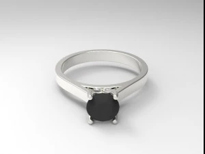 sterling silver solitaire ring jewelry 3D Print Model