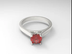 sterling silver solitaire ring jewelry 3D Print Model