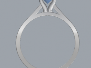 sterling silver solitaire ring jewelry 3Dプリントモデル