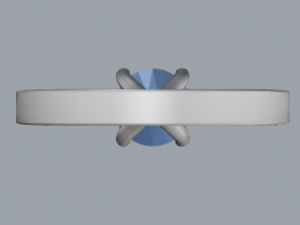 sterling silver solitaire ring jewelry 3Dプリントモデル