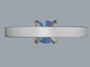 sterling silver solitaire ring jewelry 3D Print Model