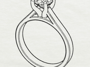 sterling silver solitaire ring jewelry 3Dプリントモデル